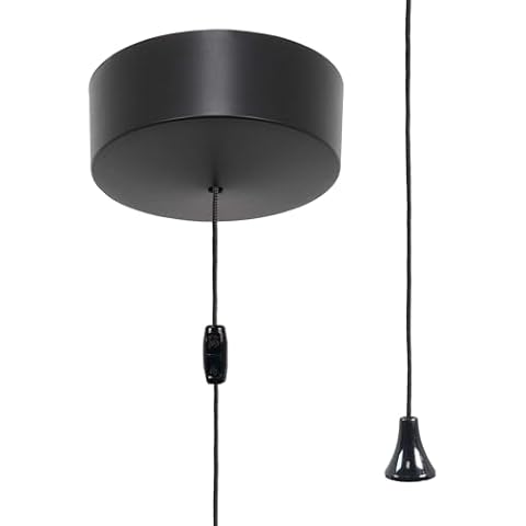 ElekTek Matt Black Bathroom Ceiling Light Switch Cover