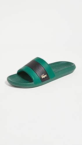 Lacoste men's Croco 0120 1 Cma Slide Sandal, Green/Black, 7 US | Image 1