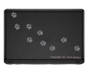 Cat Paw Print Vinyl Sticker - Grey Gray - 48 Count - Size Of Cat Footprint - Indoor/Outdoor #TOP2