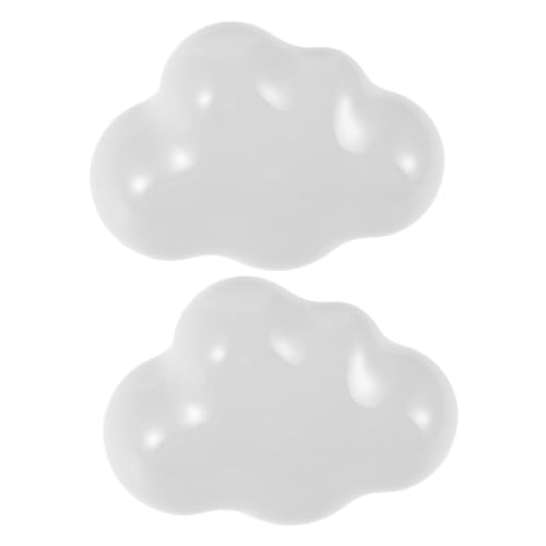 ELAYARD 2 piezas Tiradores de Cajón Creativos Forma de Nube Unidades Pomos de Cerámica Blanca para Muebles Infantiles Armarios y Escritorios Hogar y Oficina