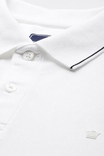 Image of Louis Philippe Men's Regular Fit Active Stretch Fabric Light Weight & Breathable Fine Knit Pique Fabric Half Sleeve Solid Polo Tshirt