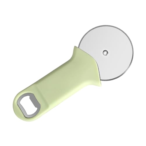 GOOHOCHY couteau à pizza trancheuse à pizza en métal trancheuse à pizza inox la pizza tire-bouchon couteau professionnel coupe-pâtisserie ouvre-pizza double usage roue de coupe Pâtissier