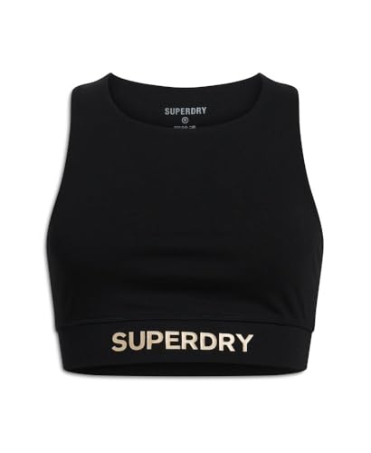 Superdry Para Mujer. W6011835A Sujetador Deportivo Con Logo Sportswear Negro (14 = L), AlgodóN, Multideporte, Sin Mangas / Tirantes - 7