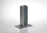 Supporto a tassellare zincato per palo quadro 60x60 mm, con piastra base – FENCESHOP