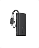 Baseus Mini Power Bank Fast Charging 67W, 10000mAh Small Portable Phone Charger Built-in Dual USB C Braided Cable, Travel Essential Battery Pack for iPhone 17/16/15, iPad, Samsung Galaxy S25/S24 etc.