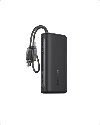 Image of Baseus Mini Power Bank Fast Charging 67W, 10000mAh Small Portable Phone Charger Built-in Dual USB C Braided Cable, Travel Essential Battery Pack for iPhone 17 /16 /15, iPad, Samsung Galaxy S25 /S24 etc.
