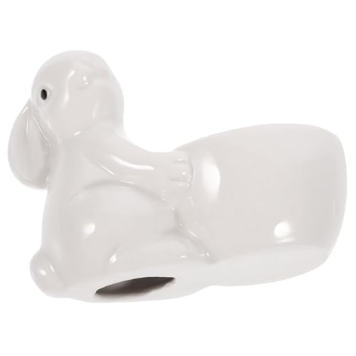 HOMOCONO Rabbit Egg Cup Decorate Egg Cups Bunny Egg Holder Easter Party Favor Lunch Container Cup for Boiled Egg Egg Cup Egg Stand Home Egg Storage Stand White Ceramics