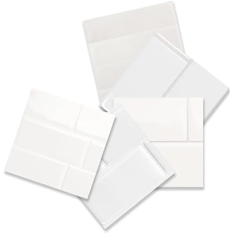 SMART TILES Peel and Stick Backsplash - 4 Sheets of 11.56" x 8.38" - 3D Adhesive Peel and Stick Tile Backsplash for Kitchen, Bathroom, Wall Tile Cover