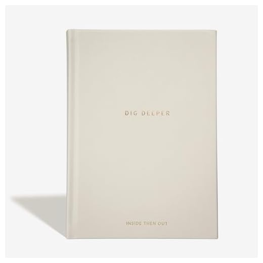 INSIDE THEN OUT Dig Deeper Journal - Guided Daily Journal With 180 Undated Prompts for Intention, Healing, Growth, Gratitude, Self Love & Discovery , Wellness, and Mindfulness - Self Care Routine Gift for Women and Men