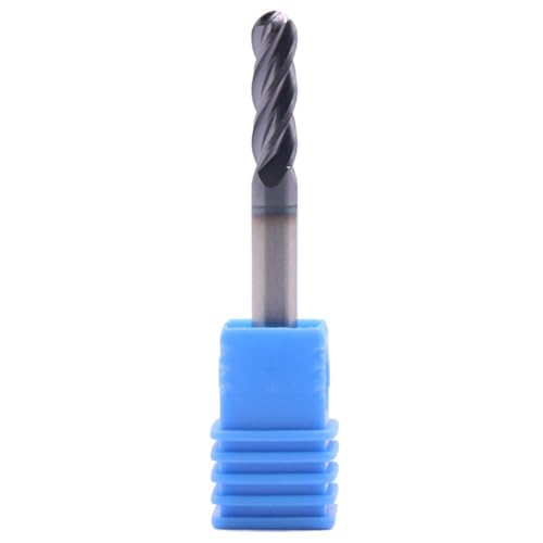 Image of BestParts 5Pcs 3 /16 inch 4 Flute Ball Nose Solid Carbide End Mills AlTiN Coated | 30 Degree Helix, 3 /16 inch Cutting Diameter, 3 /16 inch Shank Diameter, 5 /8 inch Length of Cut, 2 inch Overall Length