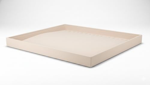 Image of Velvet Jewellry Drawer Organizer Stackable Tray (Beige, Chain-Beige)