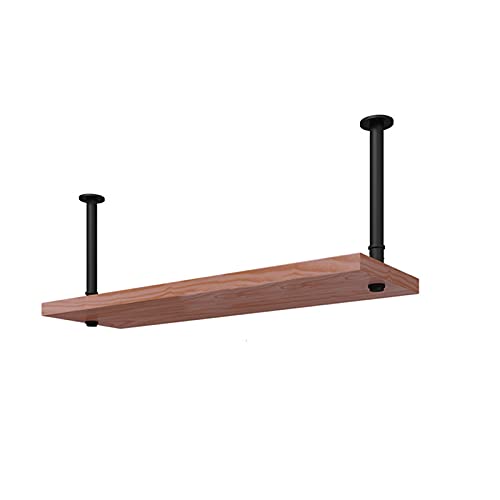 Soporte para botellas de techo en madera y hierro 60x25x35 cm miniatura 1