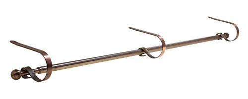 Haute Decor The Original MantleClip Stocking Holder Rod, for Large Families, Oil-Rubbed Bronze - Holds Many Stockings, fits mantels up to 3 inches Thick