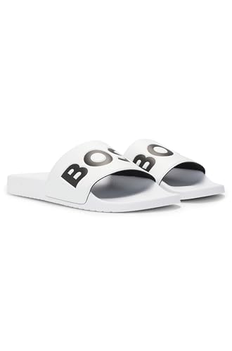 Reviews de Hugo Boss los preferidos por los clientes. 45 Chanclas fabricadas en Italia con detalle de logo grande Talla 27 cm Color Natural