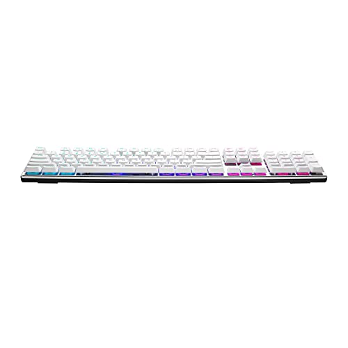 Image of Cooler Master SK653 Wireless Sliver White Mechanical Keyboard with Low Profile Red Switches, New and Improved Keycaps, and Brushed Aluminum Design