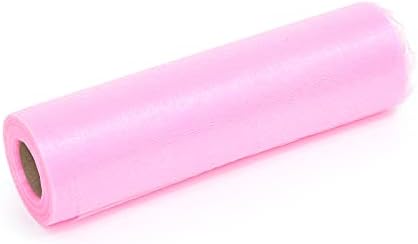 ZADAWERK® Organza 30 m x 28 cm czerwony 1 rolka dekoracja stołu towar sprzedawany na metry bieżnik na stół, wstążka na prezent, etola, akcesoria