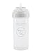 Twistshake Straw Cup Gobelet d'Apprentissage à paille Anti-Fuites 360 ml, Tasse d'Entraînement Bébé avec Paille Souple en Silicone, Tasse Bébé à Bec, Ergonomiques, Sans BPA, 6 Mois et +, Blanc