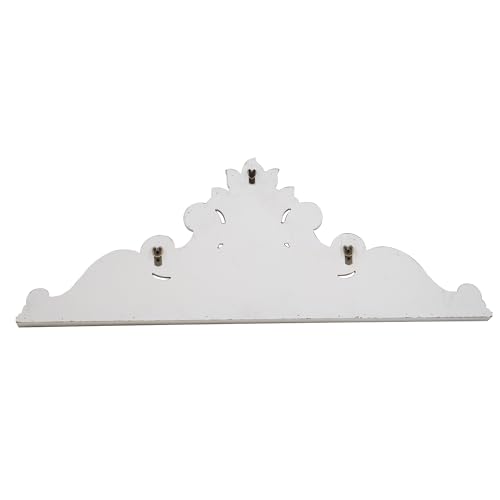 Sofe 39 Inch Floral Carved Wall Sculptures French Country Wall Decor, Gorgeous Shabby Chic White Wood Wall Art thumb #6