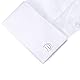 HONEY BEAR 1 Paar Herren Edelstahl Manschettenknöpfe Hochzeit Cufflinks Manschettenknopf Silber Buchstabe (D)