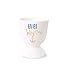 Grafik-Werkstatt Huevera con Oro auténtico, Taza de Porcelana, Color Blanco, Normal