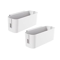 Lusacy 2 Stück Bett Organizer Zum Einhängen, Hängebett Organizer Aufbewahrungskorb, Nachttisch Bett Bettablage Betttasche Boxen mit 2 Abnehmbarer Haken für Büro, Schule, Zuhause, Wohnheim, Etagenbett