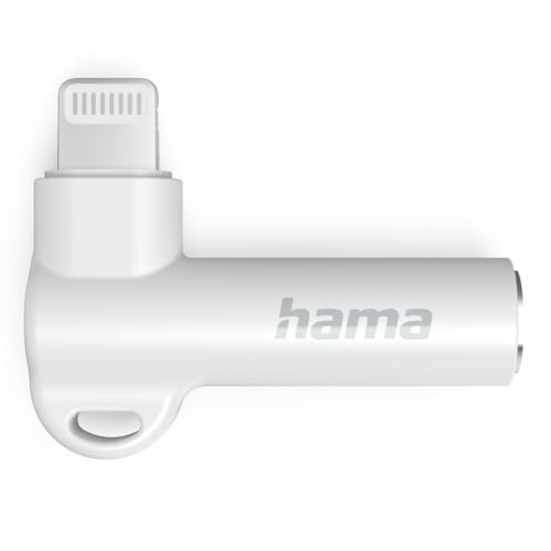 Adaptateur Lightning Jack 3.5 mm coudé Hama idéal pour jouer et écouter sa musique