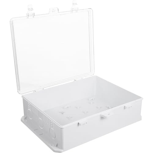 HOOWIFFY Scatola Distribuzione Elettrica in Plastica con Coperchio Trasparente Protezione Sicura per Quadri Elettrici e Sistemi di Allarme per Progetti Esterni e Monitoraggio Elettrico