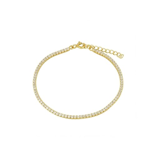 Bracelet argent 925 incrusté de zircones, accessoire doré chic pour vos soirées