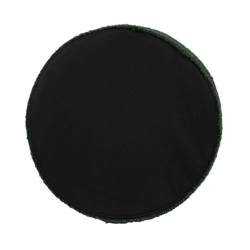Howard Elliott Collection No-Tip Cylinder Round Ottoman – Pouf with Polyester Cover – Multi-Use Footstool, Side Table or Seat for Living Room or Bed Room – 18”x18”x17.5” - Forest Green by Howard Elliott Collection - Used condition - Image 5