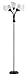 Design Trends 19002-07 Contemporary Adjustable Floor Lamp with Five White Shades, 1-Pack, 9" x 9" x 67.25", Black