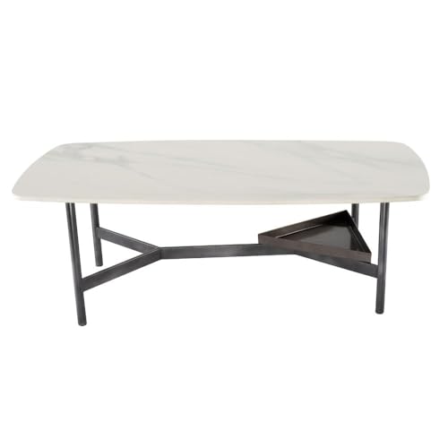 Image of Wakefit Center Table | 1 Yr Warranty | Coffee Table for Living Room Wooden, Tea Table for Living Room Wooden, Sofa Table, Free Installation from Brand, Modern Multi-Functional & Wobble-Free(Malbr)