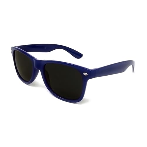 Image of WS UK Adults Classic Sunglasses with UV400 Protection - Unisex (Dark Blue)