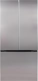 A refrigerator with independent French door design, adjustable electronic control and frost free defrosting, capacity of 17.5 cubic feet, full-size electrical refrigerator