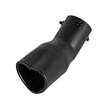 Embout D'Échappement 1 piècde voiture en forme cœur accessoires acier inoxydable embouts d'échappement noirs tuyau(Black-2)