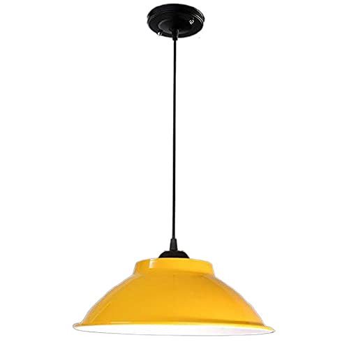 Lampe de plafond orange industrielle en métal pour cuisine et chambre