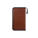 Anso 80 Disc CD Holder DVD Case Storage Wallet VCD Organizer Faux Leather Bag, Brown, 29x16x5cm