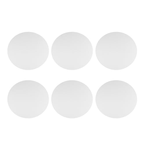 DOITOOL Lot de 6 planches de toile rondes de 25 cm pour peinture d'artiste - Matériau robuste - Fournitures d'art pour la peinture à l'huile et le dessin