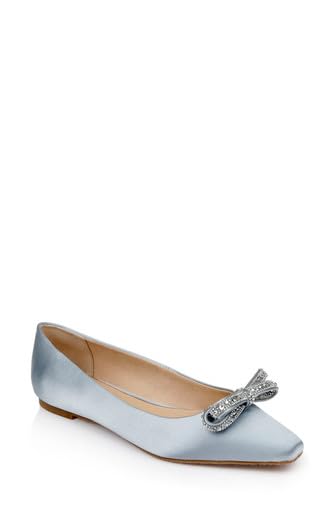 Jewel Badgley Mischka Hesther Ballerina Flats with Rhinestone Bow3