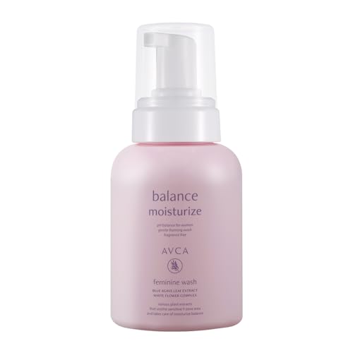 AVCA Pure &amp; Bubble Feminine Wash for pH Balance, Odor Control, and Gentle Daily Care 300ml/10.14fl. oz.