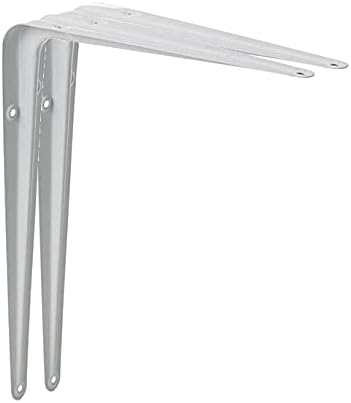 MG-S Shelf Brackets Size 10"X12" in White (Pack of 2)
