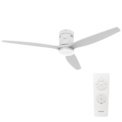 Taurus - Polar 3B PURE Ventilador de Techo con Mando a Distancia | 30 W | Madera Natural |...