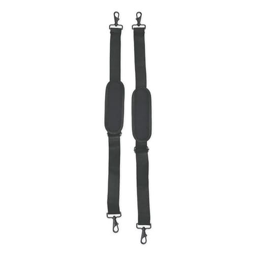 soundman Rucksackgarnitur 2er Set Koffergurte - Robuste Schultergurte 2er Set für Instrumentenkoffer (Geige, Trompete, Saxophon, Gitarre etc.) - Gurt mit stabilem Karabiner - Tragegurte-Set