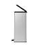 CURVER DECO BIN Mülleimer, Kunststoff, Silber metallic, 65L