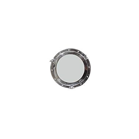 Nagina International Ships - Espejo de buey en aluminio pulido - 2