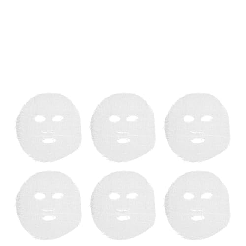 Bamjour Gaze pour le Visage pour la Fréquence, 100 Pièces de Gaze Prédécoupée Jetable Non Tissée, Masque Facial à Forte Absorption d'eau, Feuilles de Masque Jetables à Faire Soi-même pour Salon