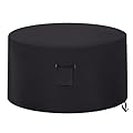 ABCCANOPY Patio Ottoman Cover Waterproof Outdoor Heavy Duty UV Resistant Dust Proof Protective Covers Lawn Furniture Covers 26DIAx18 Inches Black