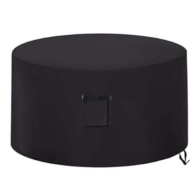 ABCCANOPY Patio Ottoman Cover Waterproof Outdoor Heavy Duty UV Resistant Dust Proof Protective Covers Lawn Furniture Covers 26DIAx18 Inches Black