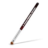 Present Gel Nail Brush,UV Gel Nail Brush,Nail Art Tips Builder Brush Pen,Sturdy Wooden Handle Nail Art Tools for French Nails (Deep Wood Grain Color)