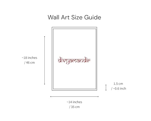 Image of divyamandir Lakshmi Maa Framed Wall Art (18 x 14 Inches) | Traditional Hindu Goddess Painting with Glass Frame | Decorative Photo Frame for Home, Pooja Room & Office Decor (Lakshmi Maa)