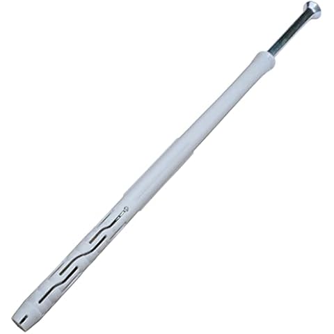 AERZETIX - C57478 – Set of 10 plastic dowels Ø10 x 200 mm + 10 screws Ø7 x 205 mm with steel milled head – for masonry work Cover